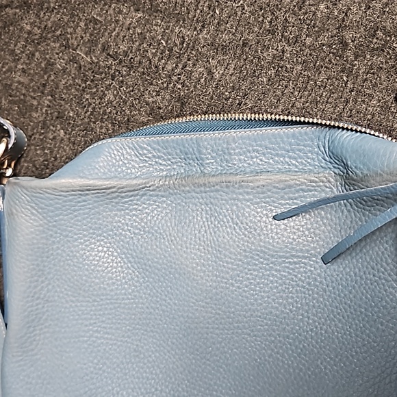 VINTAGE Coach Legacy Pebbled Leather Tassel crossbody - cornflower blue - Picture 15 of 16